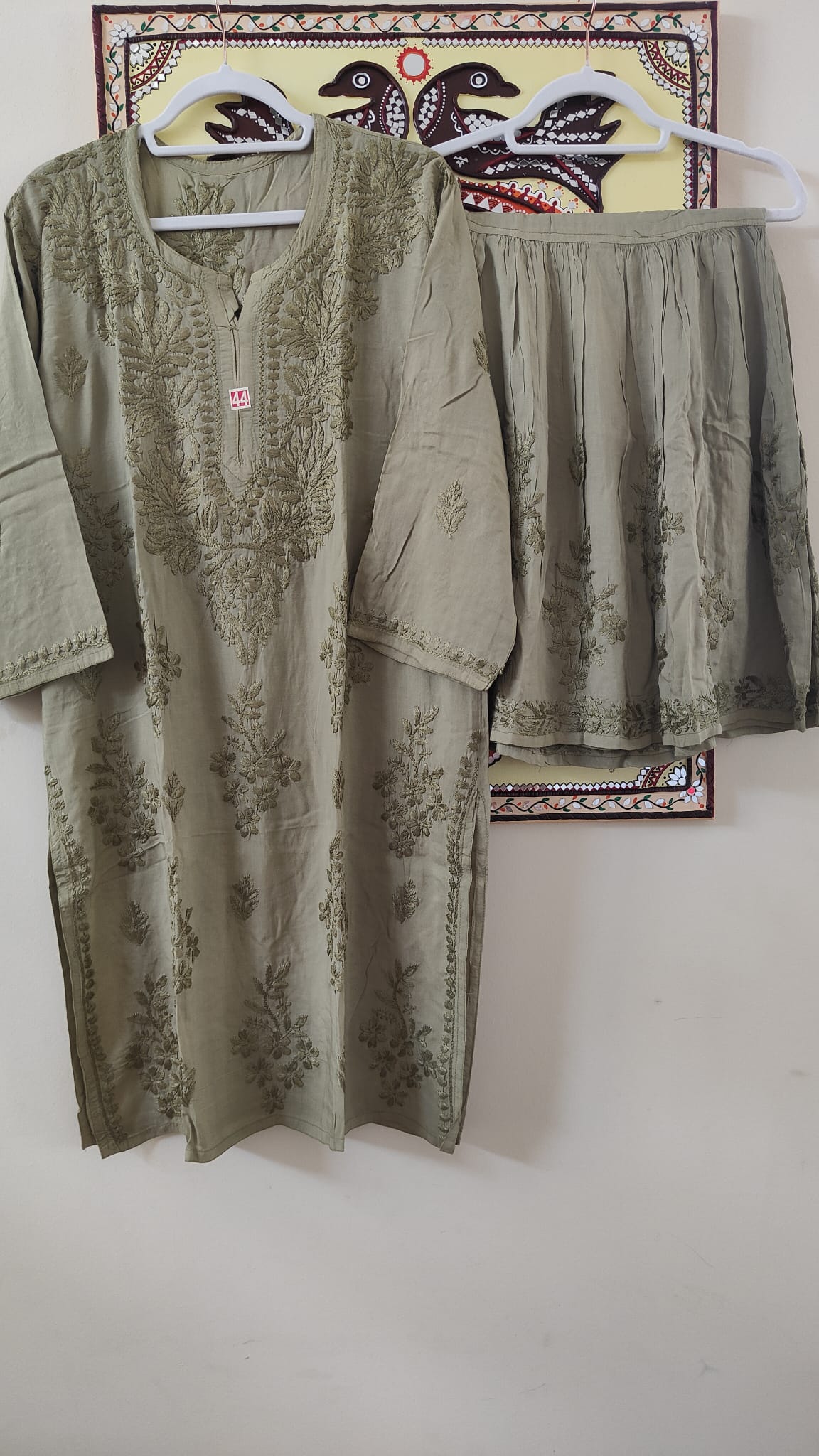 Chikankari short kurti/Top