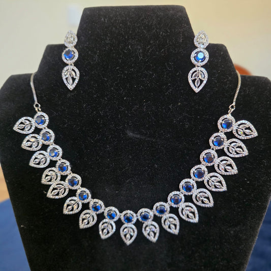 Cubic zirconia necklace set