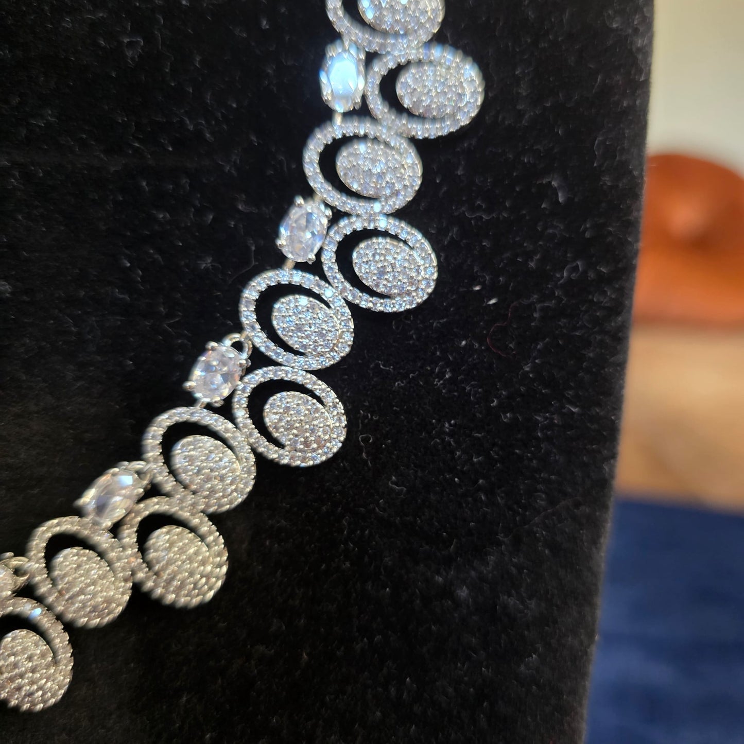 Cubic zirconia necklace set