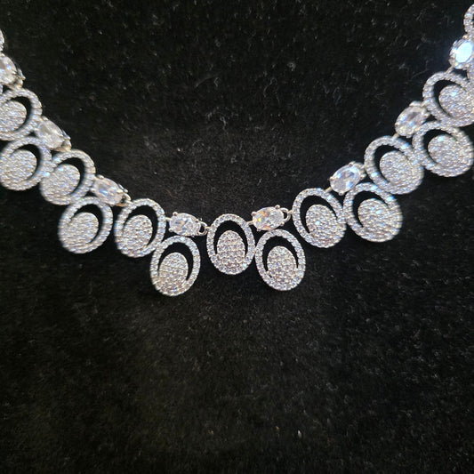 Cubic zirconia necklace set