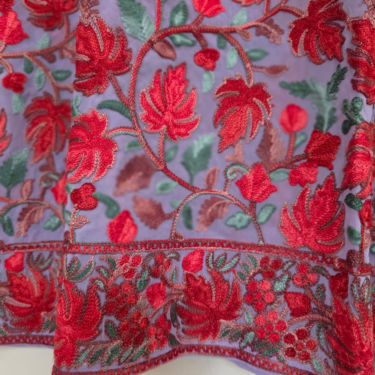 Kashmiri embroidery kurti