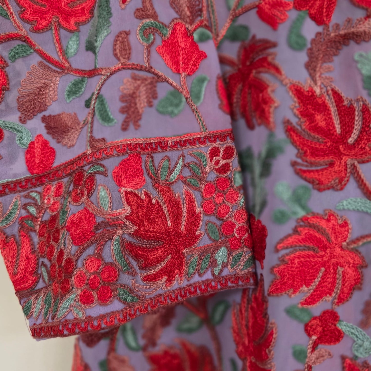 Kashmiri embroidery kurti