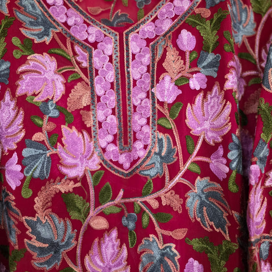 Kashmiri embroidery kurti