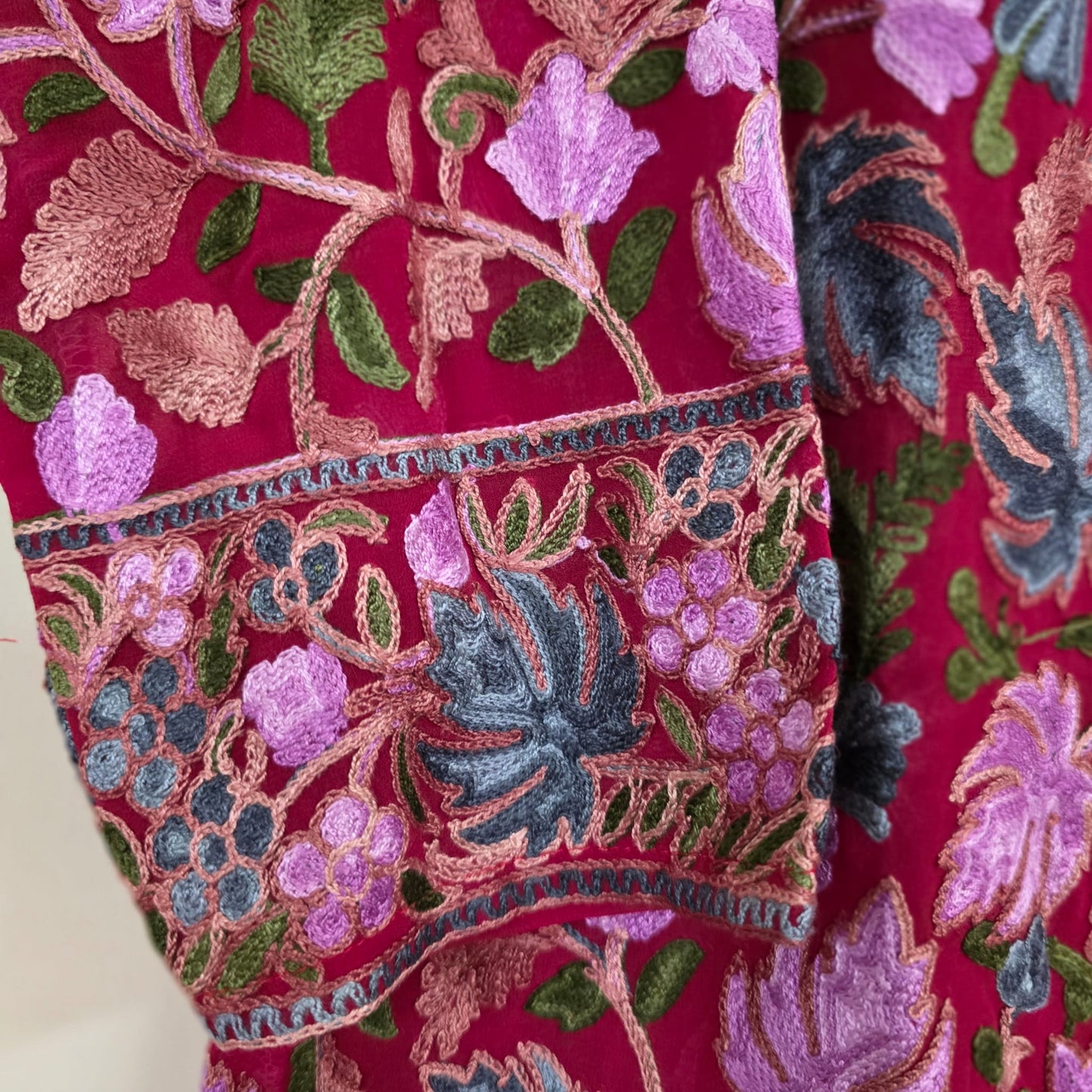 Kashmiri embroidery kurti
