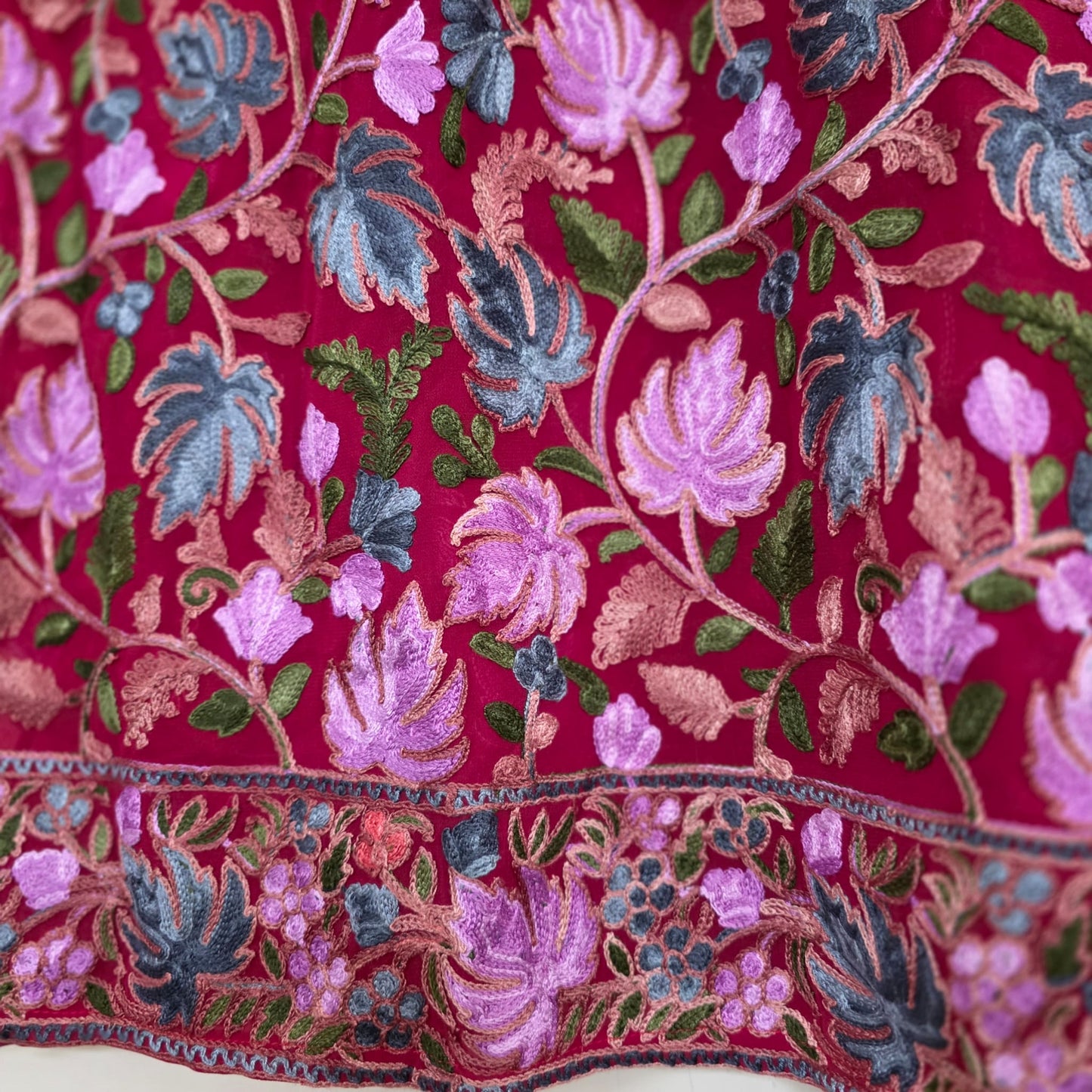 Kashmiri embroidery kurti
