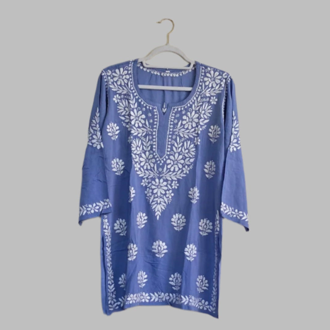 Chikankari short kurti