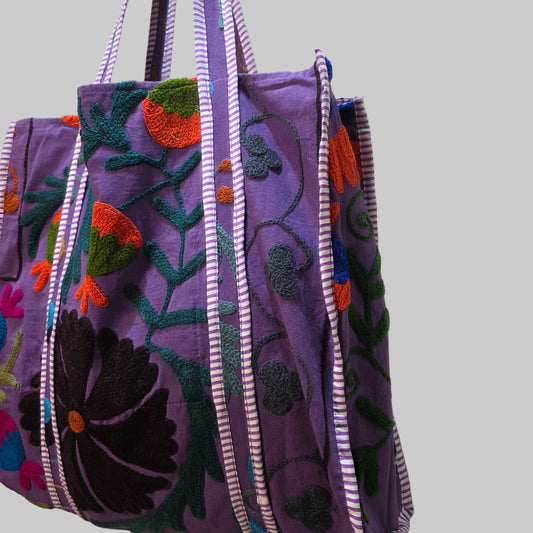 Cotton Suzani tote bag
