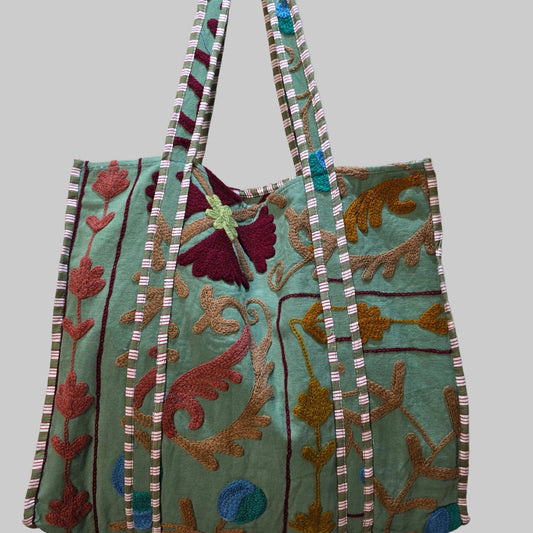 Cotton Suzani tote bag
