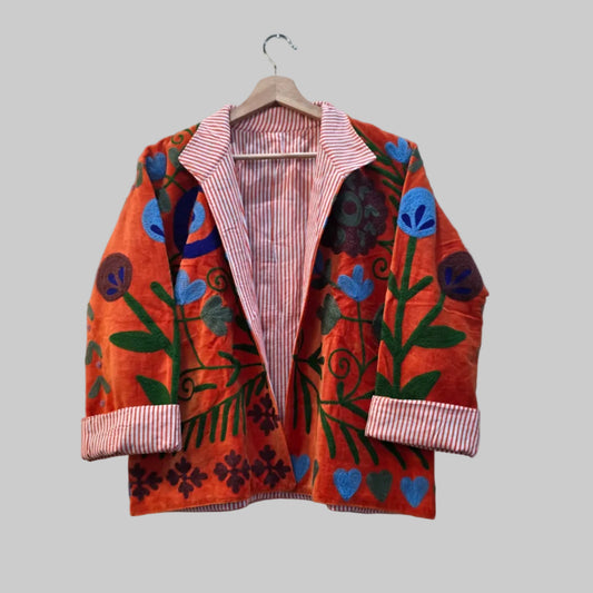 Boho Velvet Suzani jacket