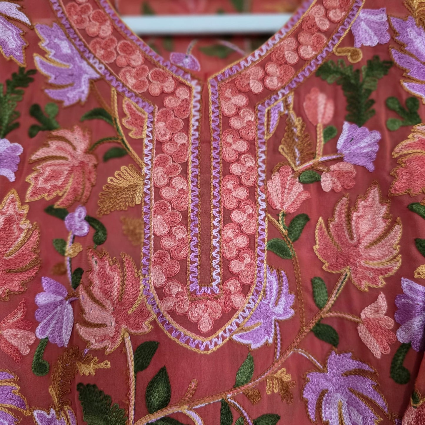 Kashmiri embroidery kurti