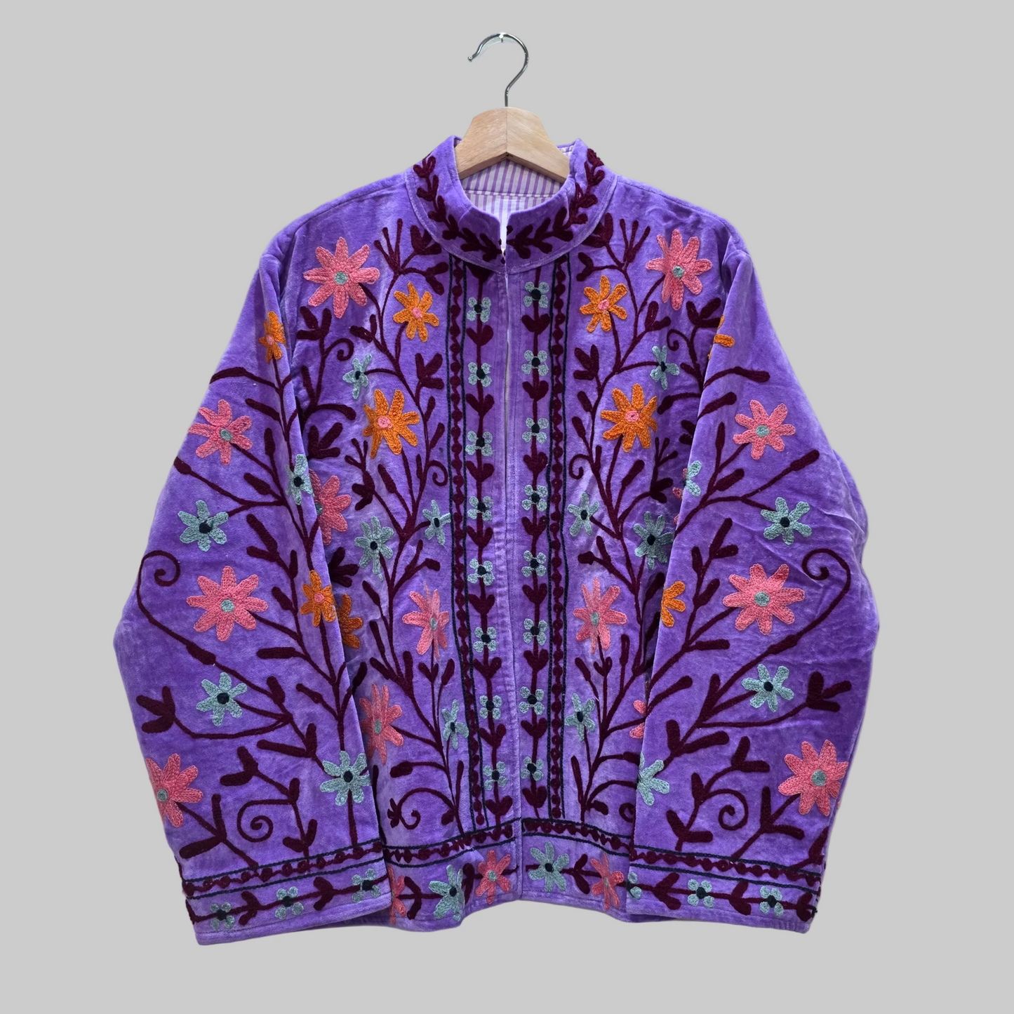 Small Flower Velvet Suzani jacket