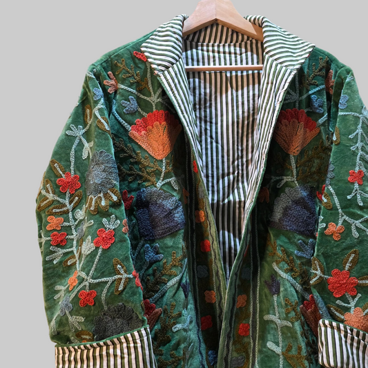 Flower Velvet Suzani jacket