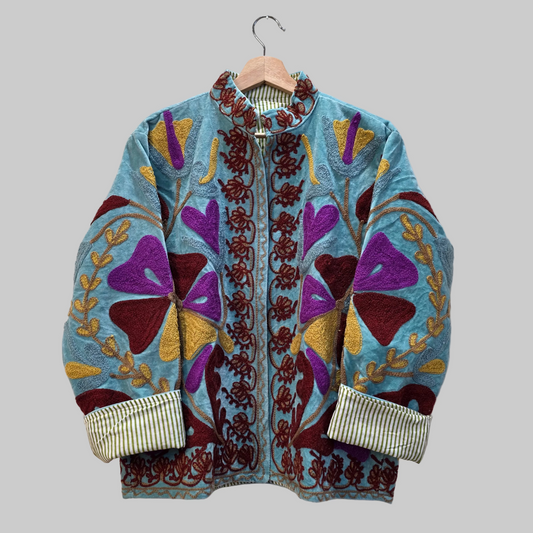 Wild Flower Velvet Suzani jacket