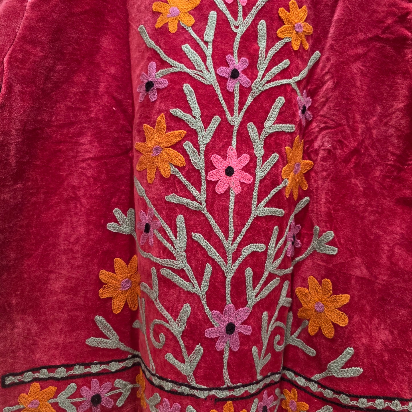 Small Flower Velvet Suzani jacket