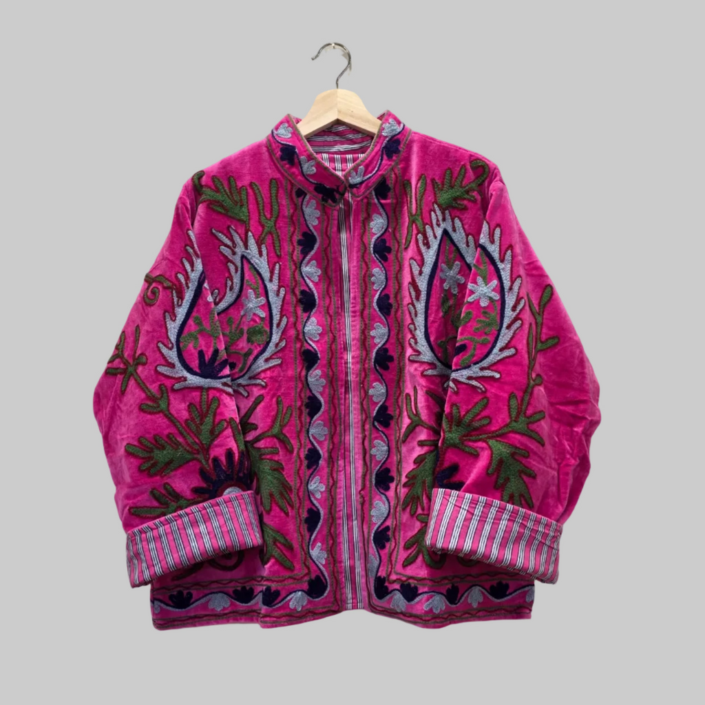 Mango Velvet Suzani jacket
