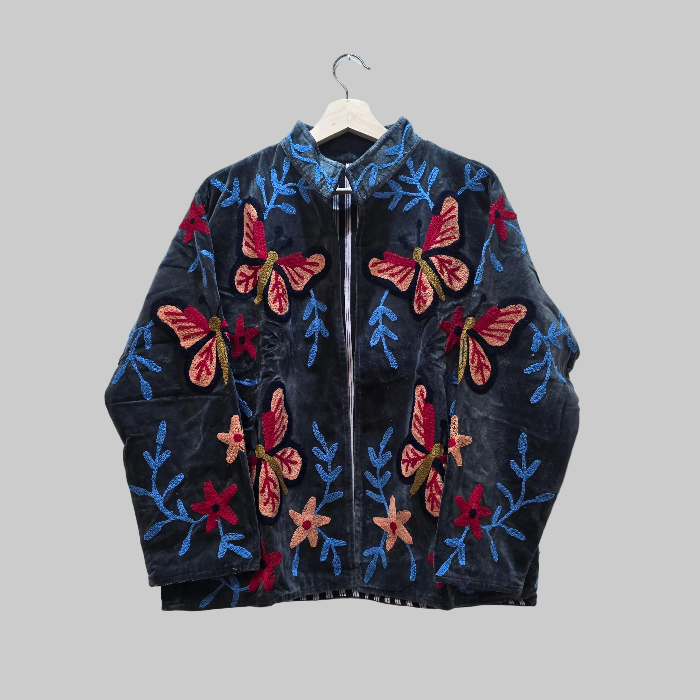 Butterfly Velvet Suzani jacket