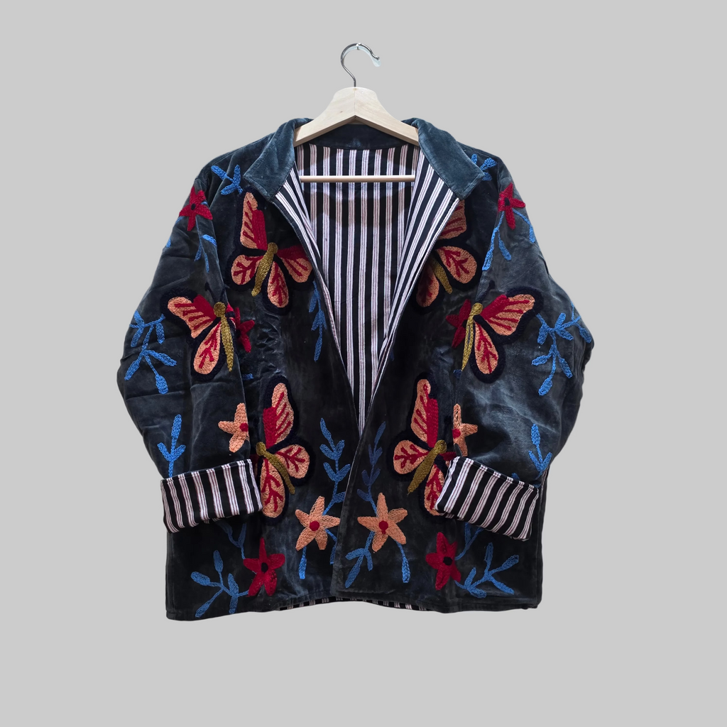 Butterfly Velvet Suzani jacket