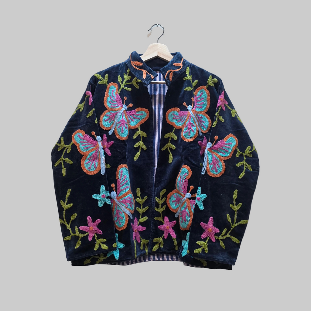 Butterfly Velvet Suzani jacket