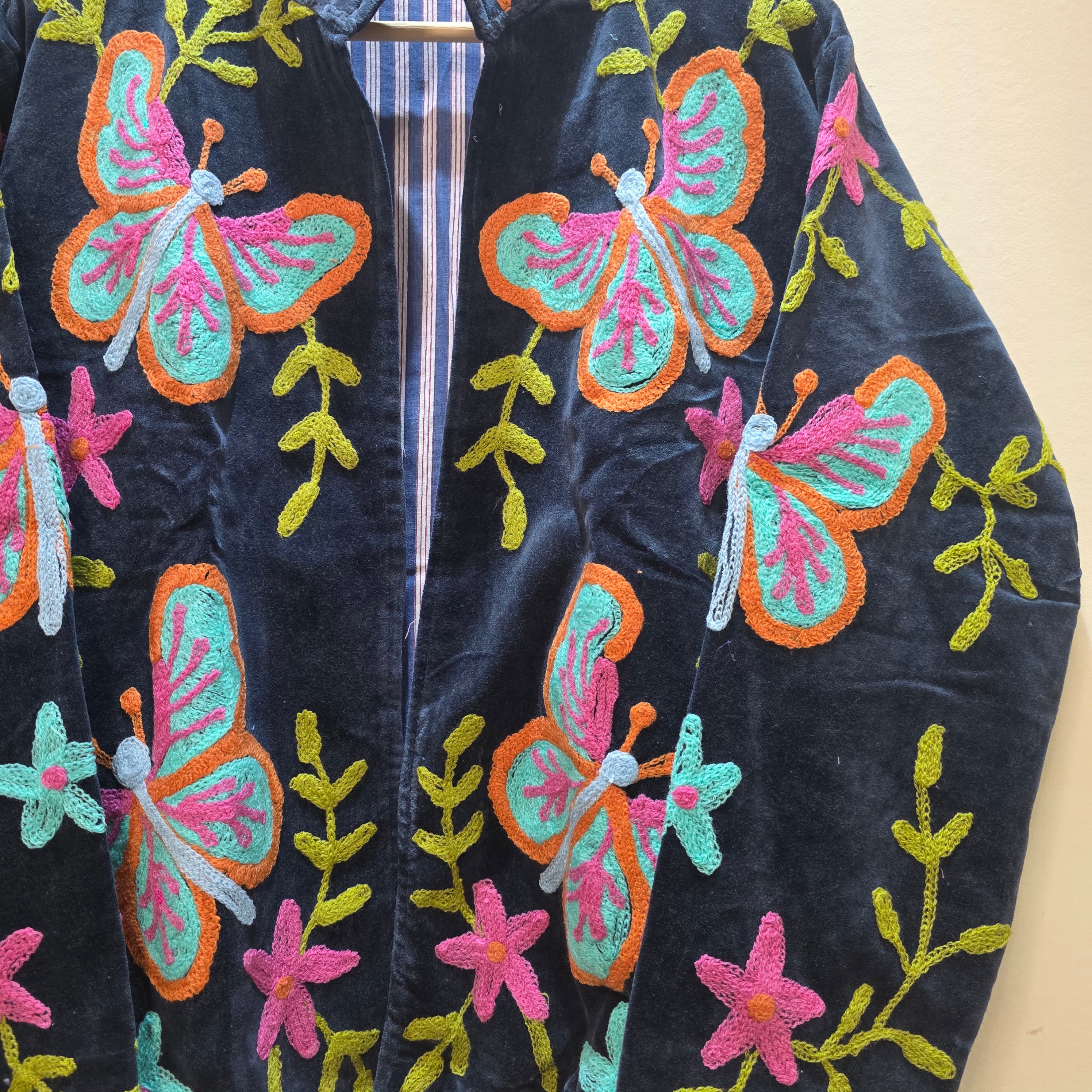 Butterfly Velvet Suzani jacket