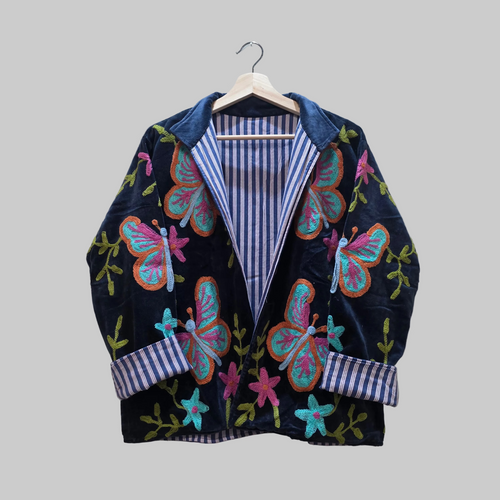 Butterfly Velvet Suzani jacket