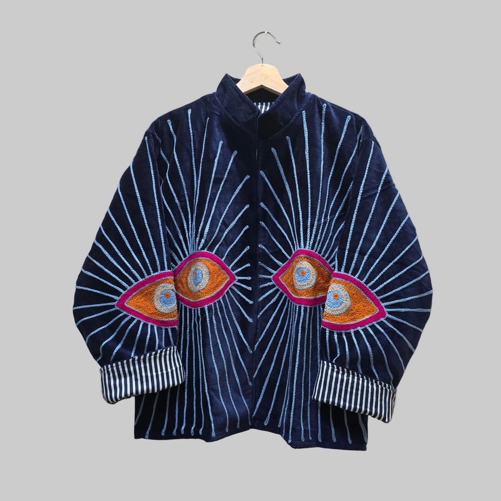 Eyes Velvet Suzani jacket