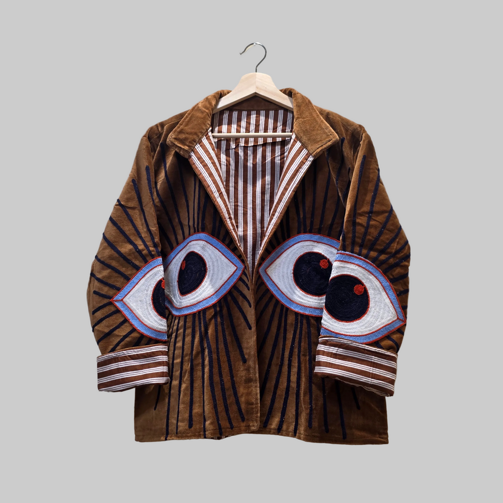 Eyes Velvet Suzani jacket