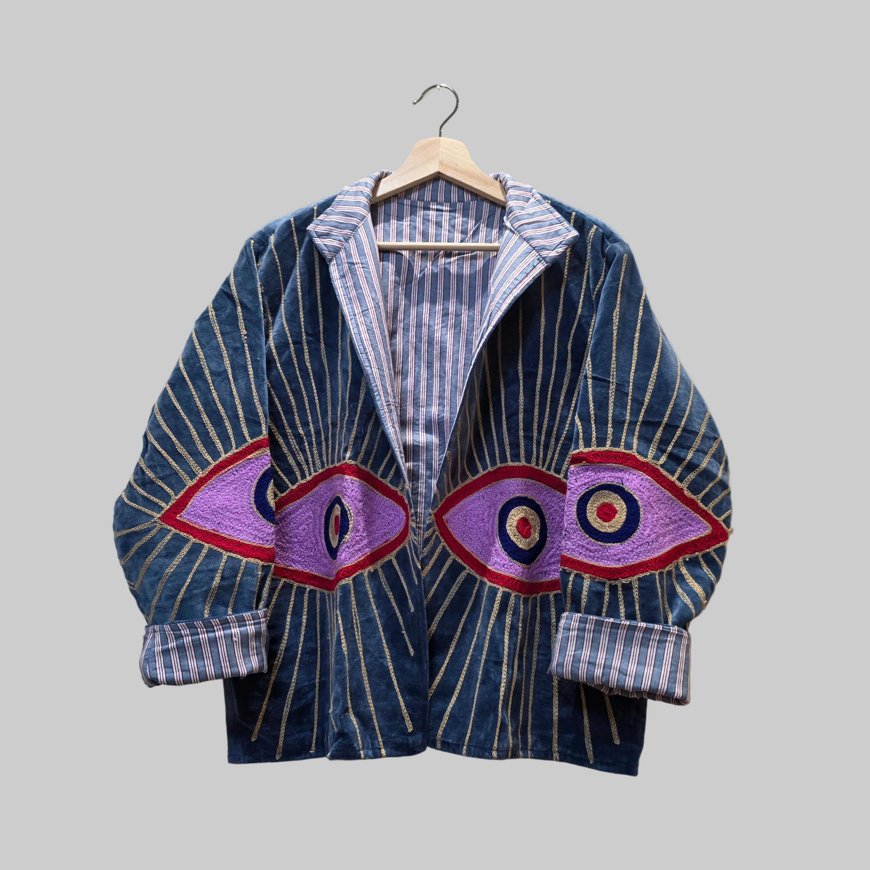 Eyes Velvet Suzani jacket