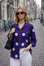 Purple Bandhani Shirt