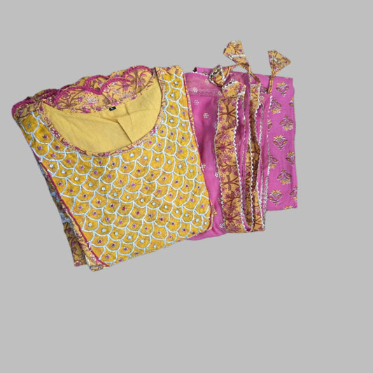 Cotton anarkali suit