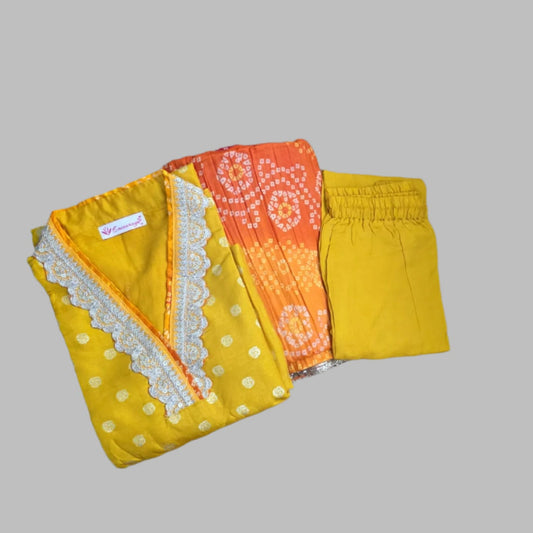 Dola silk suit set