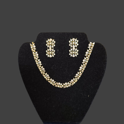 Cubic zirconia necklace set