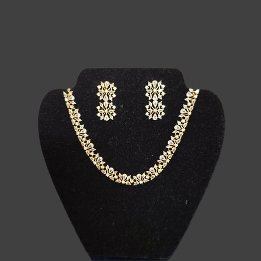 Cubic zirconia necklace set