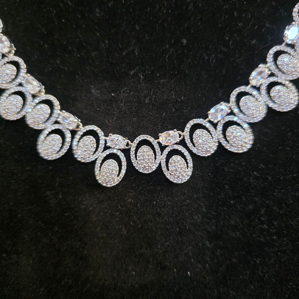 Cubic zirconia necklace set