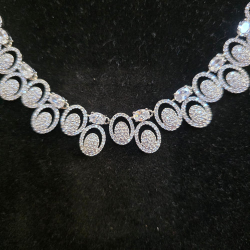 Cubic zirconia necklace set