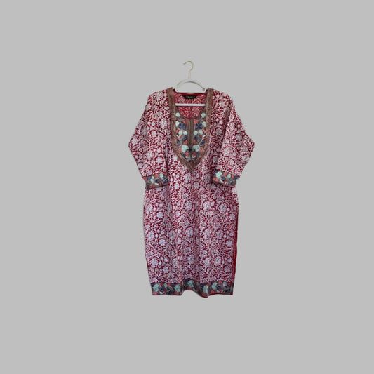 Kashmiri embroidery Kurti