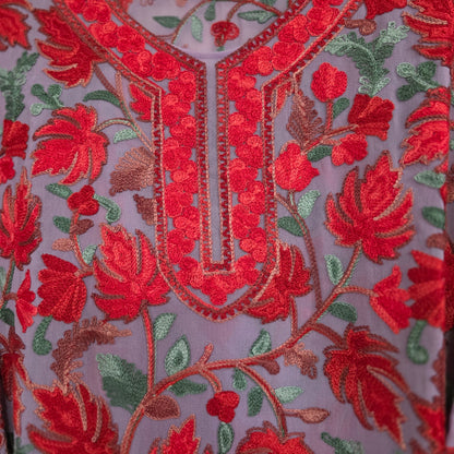 Kashmiri embroidery kurti