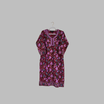 Kashmiri embroidery kurti