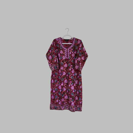Kashmiri embroidery kurti