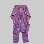 Handblock printed kaftan dress