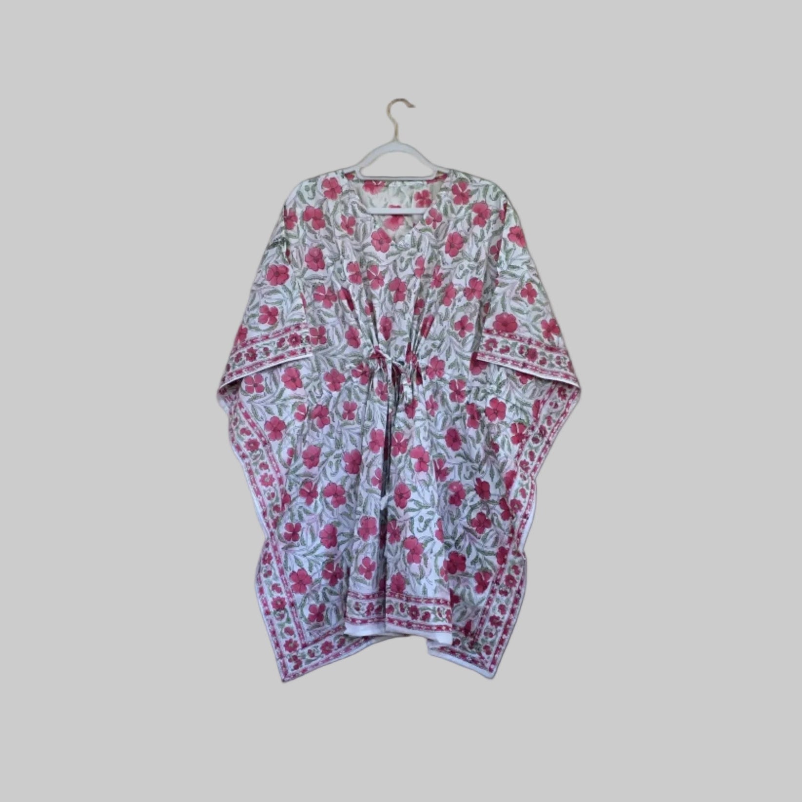 Handblock printed kaftan