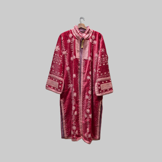 Long Velvet Suzani Coat