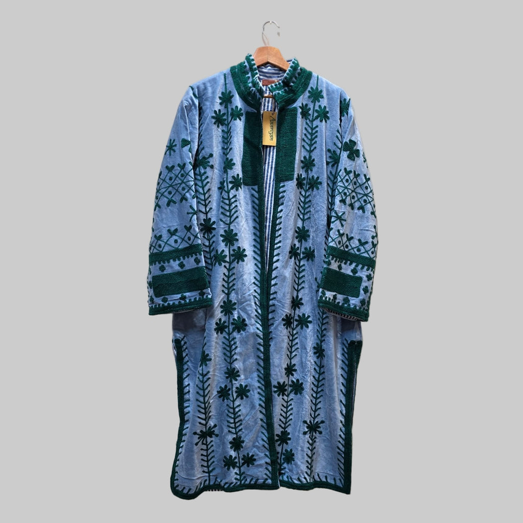 Long Velvet Suzani Coat