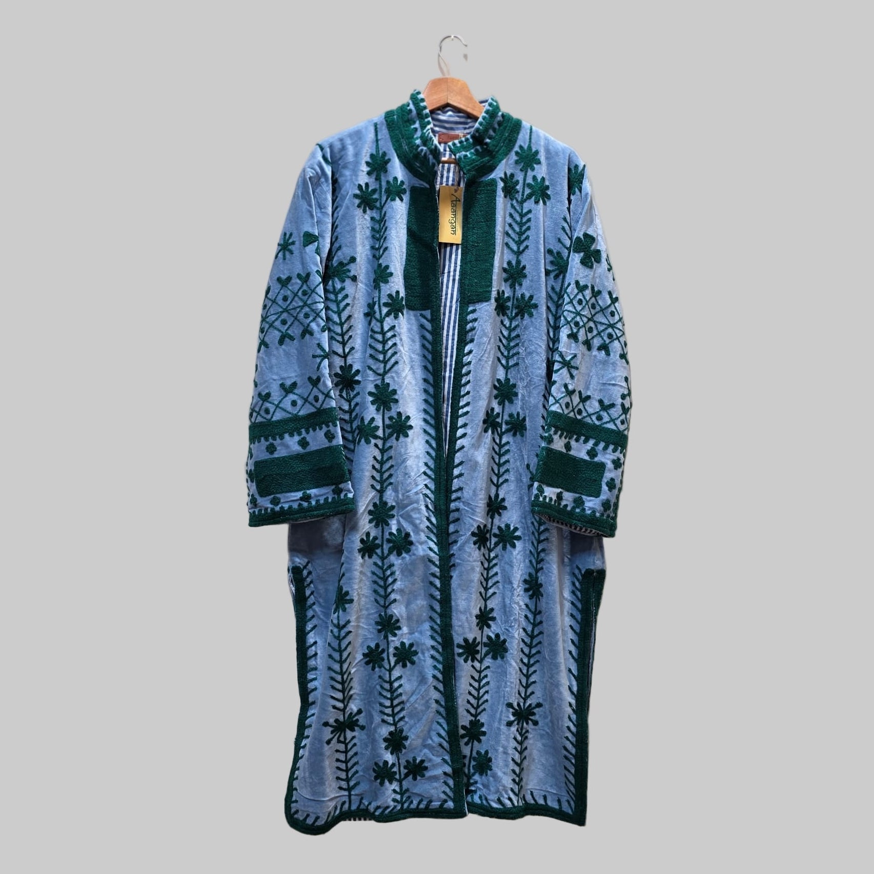 Long Velvet Suzani Coat