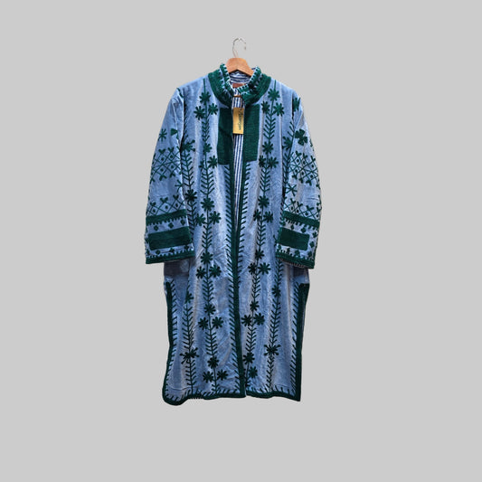 Long Velvet Suzani Coat