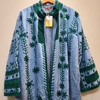 Long Velvet Suzani Coat
