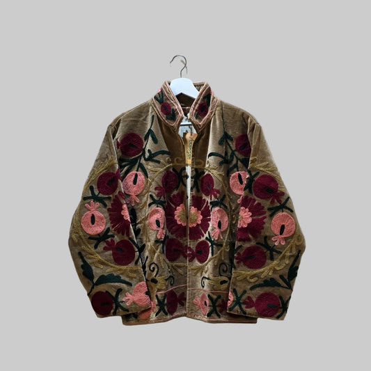 Pomegranate Velvet Suzani jacket