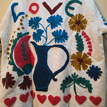 Love/Peace Velvet Suzani jacket
