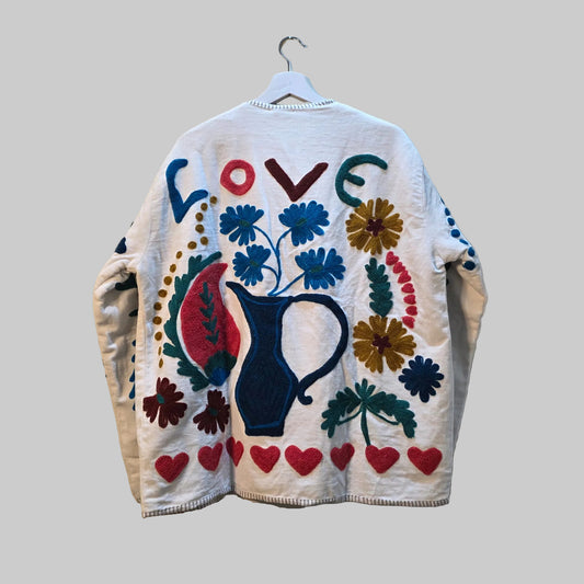 Love/Peace Velvet Suzani jacket