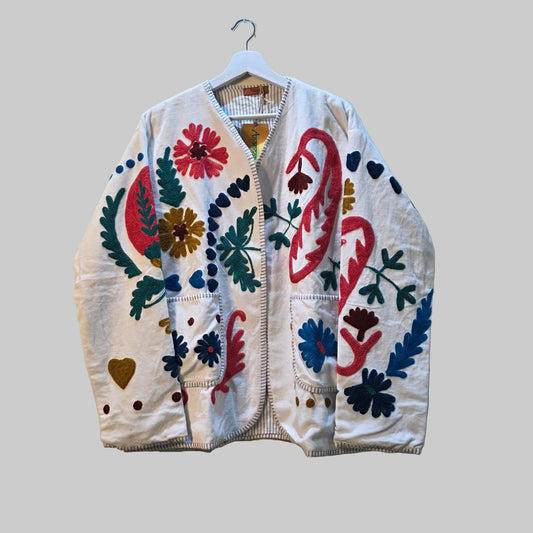 Love/Peace Velvet Suzani jacket