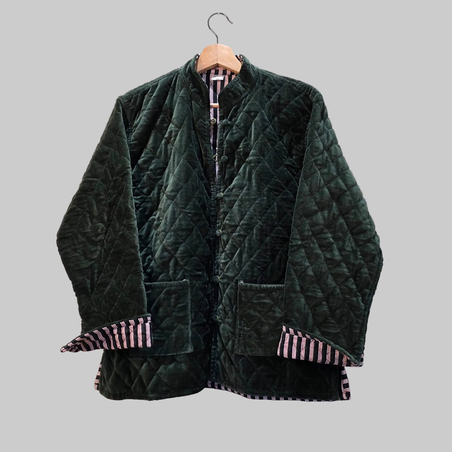 Quilted velvet jacket